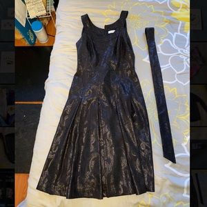 Calvin Klein Bejeweled Black Dress